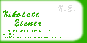 nikolett eisner business card